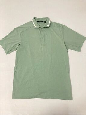 Radmor Taylor Tour Polo Mint Sage Green Luxury Pima Cotton Golf Shirt Size M
